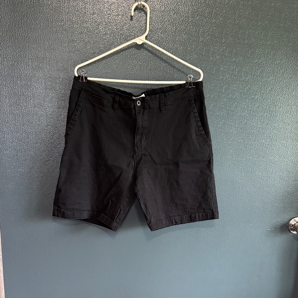 Rockport Men's Black Flat Front Shorts